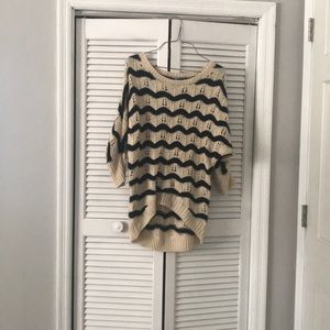 Charlotte Ruse medium beige and black sweater